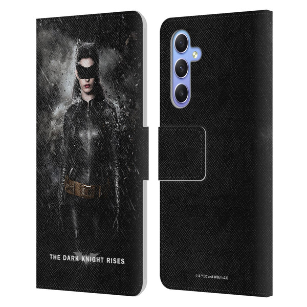 The Dark Knight Rises Key Art Catwoman Rain Poster Leather Book Wallet Case Cover For Samsung Galaxy A34 5G