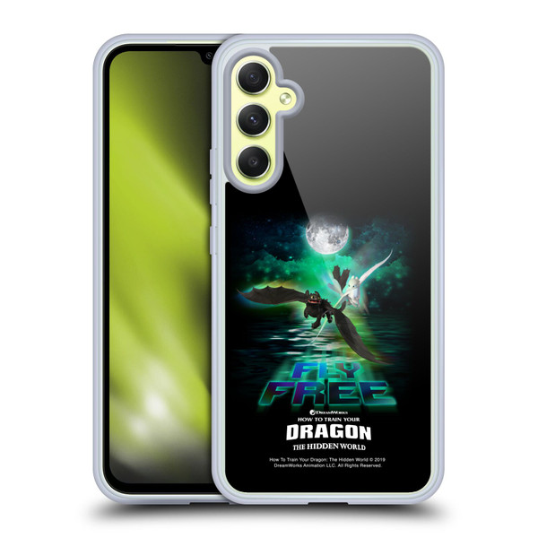 How To Train Your Dragon III Night And Light Toothless & Light Fury Fly Soft Gel Case for Samsung Galaxy A34 5G