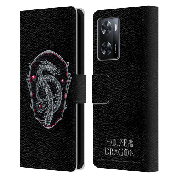 House Of The Dragon: Television Series Graphics Dragon Badge Leather Book Wallet Case Cover For OPPO A57s