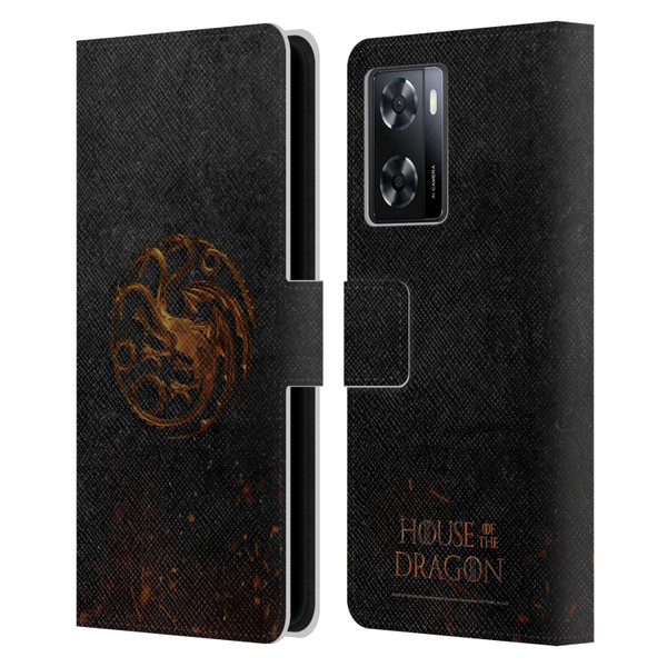 House Of The Dragon: Television Series Graphics Targaryen Emblem Leather Book Wallet Case Cover For OPPO A57s