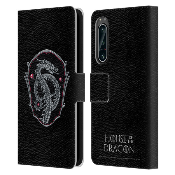 House Of The Dragon: Television Series Graphics Dragon Badge Leather Book Wallet Case Cover For Sony Xperia 5 IV