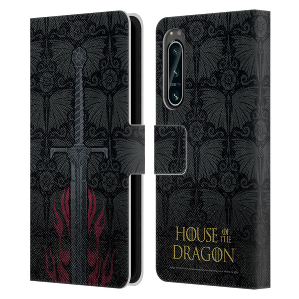 House Of The Dragon: Television Series Graphics Sword Leather Book Wallet Case Cover For Sony Xperia 5 IV