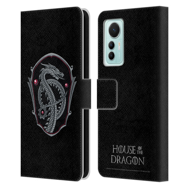 House Of The Dragon: Television Series Graphics Dragon Badge Leather Book Wallet Case Cover For Xiaomi 12 Lite