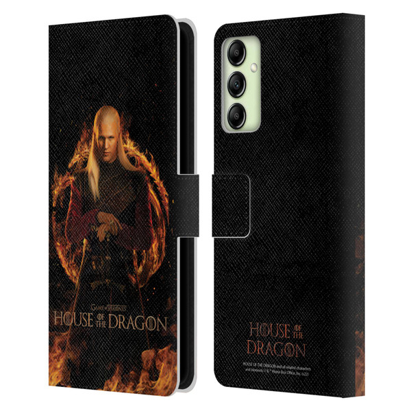 House Of The Dragon: Television Series Key Art Daemon Leather Book Wallet Case Cover For Samsung Galaxy A14 5G