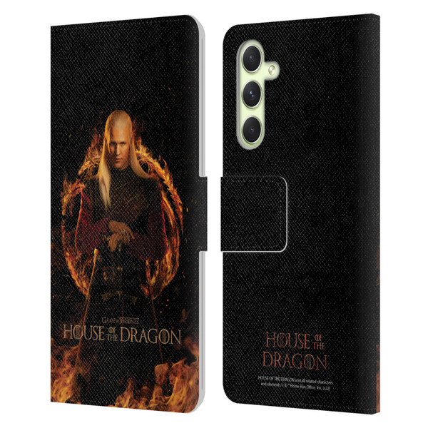 House Of The Dragon: Television Series Key Art Daemon Leather Book Wallet Case Cover For Samsung Galaxy A54 5G