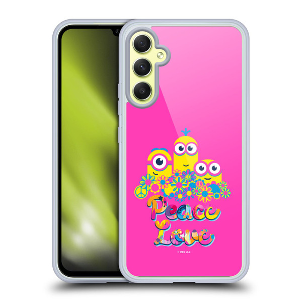 Minions Rise of Gru(2021) Day Tripper Peace Soft Gel Case for Samsung Galaxy A34 5G