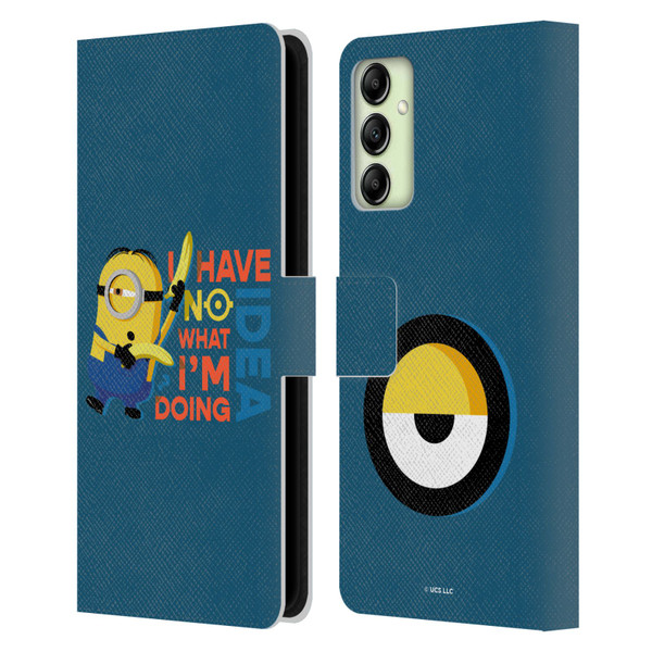 Minions Rise of Gru(2021) Humor No Idea Leather Book Wallet Case Cover For Samsung Galaxy A14 5G