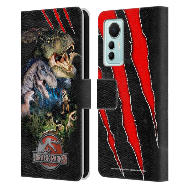 Jurassic Park III Key Art Dinosaurs Leather Book Wallet Case Cover For Xiaomi 12 Lite