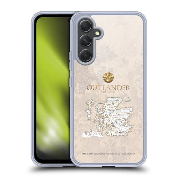 Outlander Seals And Icons Map Soft Gel Case for Samsung Galaxy A54 5G