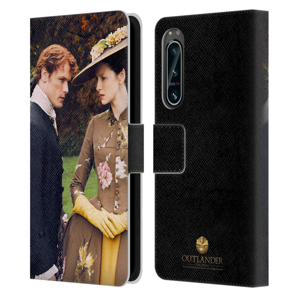 Outlander Characters Jamie And Claire Leather Book Wallet Case Cover For Sony Xperia 5 IV