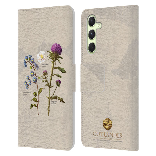 Outlander Graphics Flowers Leather Book Wallet Case Cover For Samsung Galaxy A54 5G