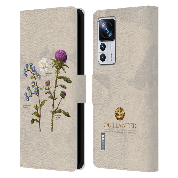 Outlander Graphics Flowers Leather Book Wallet Case Cover For Xiaomi 12T Pro