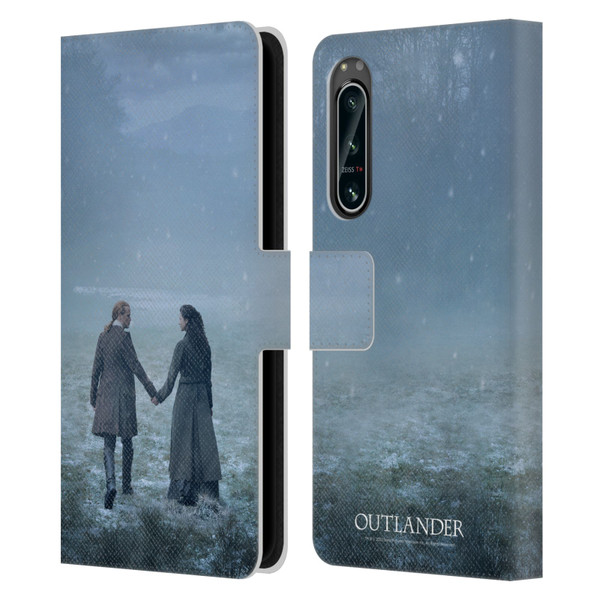 Outlander Season 6 Key Art Jamie And Claire Leather Book Wallet Case Cover For Sony Xperia 5 IV