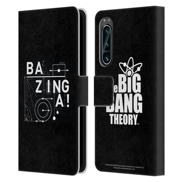 The Big Bang Theory Bazinga Physics Leather Book Wallet Case Cover For Sony Xperia 5 IV