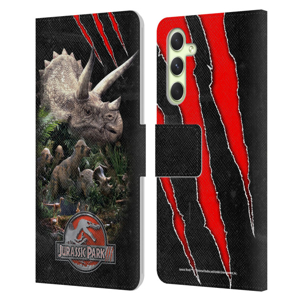 Jurassic Park III Key Art Dinosaurs 2 Leather Book Wallet Case Cover For Samsung Galaxy A54 5G