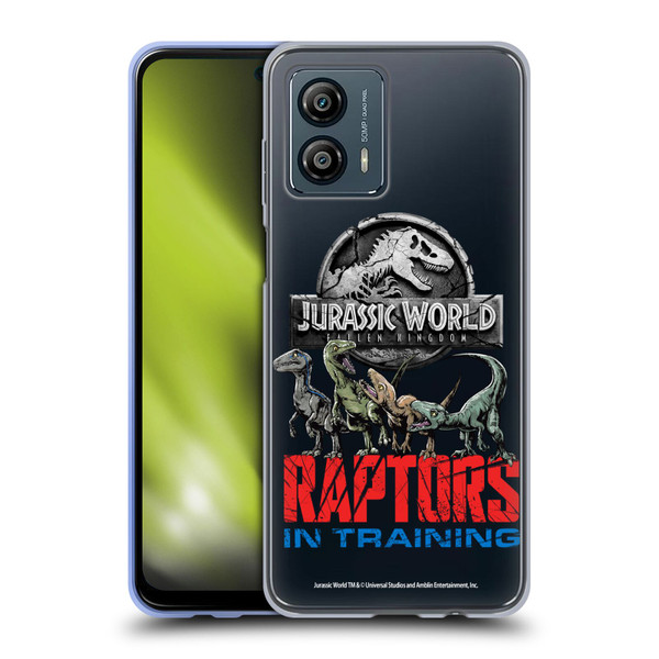 Jurassic World Fallen Kingdom Key Art Raptors In Training Soft Gel Case for Motorola Moto G53 5G