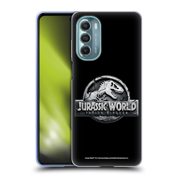 Jurassic World Fallen Kingdom Logo Plain Black Soft Gel Case for Motorola Moto G Stylus 5G (2022)
