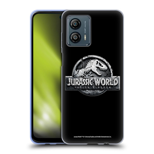 Jurassic World Fallen Kingdom Logo Plain Black Soft Gel Case for Motorola Moto G53 5G