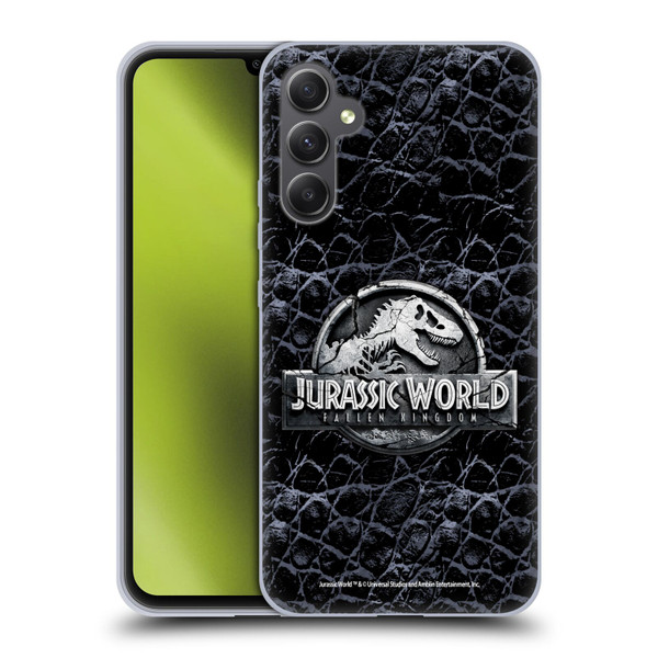 Jurassic World Fallen Kingdom Logo Dinosaur Scale Soft Gel Case for Samsung Galaxy A34 5G