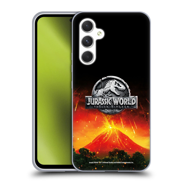 Jurassic World Fallen Kingdom Logo Volcano Eruption Soft Gel Case for Samsung Galaxy A54 5G