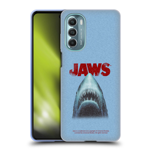 Jaws I Key Art Grunge Soft Gel Case for Motorola Moto G Stylus 5G (2022)