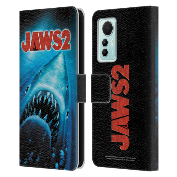 Jaws II Key Art Swimming Poster Leather Book Wallet Case Cover For Xiaomi 12 Lite