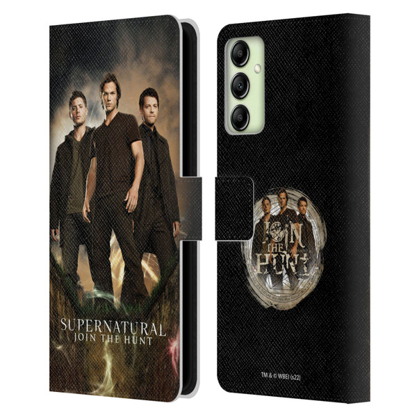 Supernatural Key Art Sam, Dean & Castiel 2 Leather Book Wallet Case Cover For Samsung Galaxy A14 5G