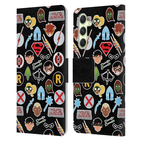 Young Justice Graphics Icons Leather Book Wallet Case Cover For Samsung Galaxy A54 5G