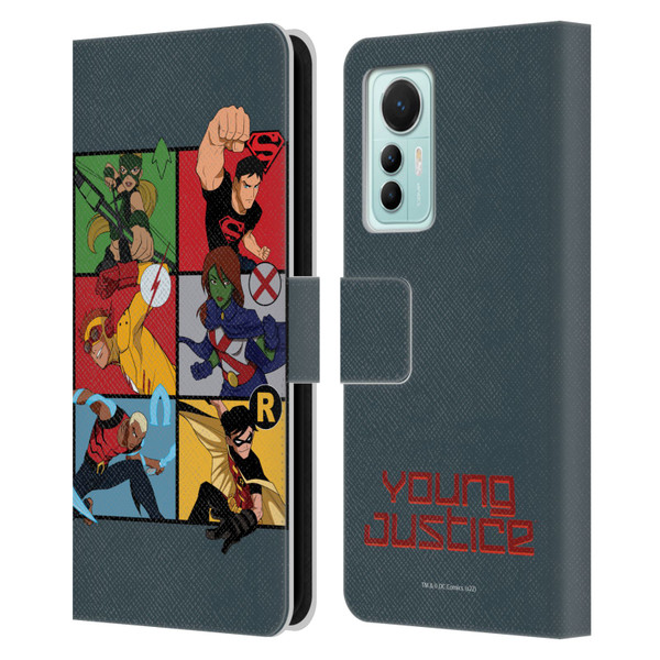 Young Justice Graphics Character Art Leather Book Wallet Case Cover For Xiaomi 12 Lite