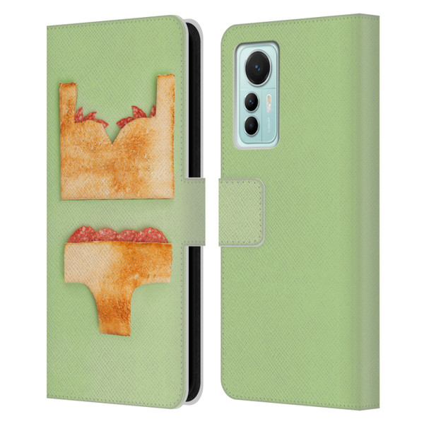 Pepino De Mar Foods Sandwich Leather Book Wallet Case Cover For Xiaomi 12 Lite