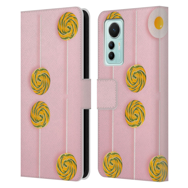 Pepino De Mar Patterns 2 Lollipop Leather Book Wallet Case Cover For Xiaomi 12 Lite