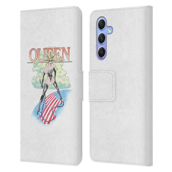 Queen Key Art Vintage Tour Leather Book Wallet Case Cover For Samsung Galaxy A34 5G
