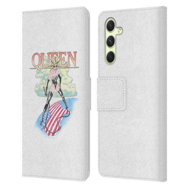 Queen Key Art Vintage Tour Leather Book Wallet Case Cover For Samsung Galaxy A54 5G