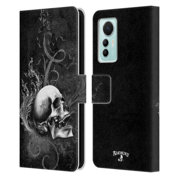 Alchemy Gothic Skull De Profundis Leather Book Wallet Case Cover For Xiaomi 12 Lite