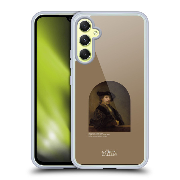 The National Gallery People Rembrandt Self Portrait Age 34 Soft Gel Case for Samsung Galaxy A34 5G