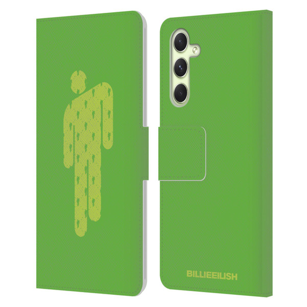 Billie Eilish Key Art Blohsh Green Leather Book Wallet Case Cover For Samsung Galaxy A54 5G