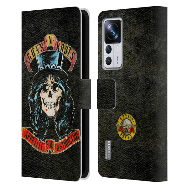 Guns N' Roses Vintage Slash Leather Book Wallet Case Cover For Xiaomi 12T Pro