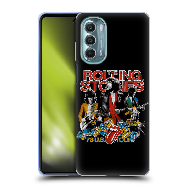 The Rolling Stones Key Art 78 US Tour Vintage Soft Gel Case for Motorola Moto G Stylus 5G (2022)