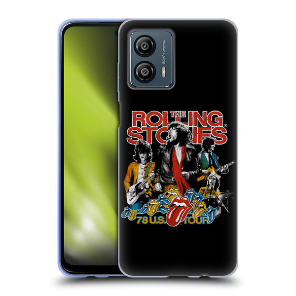 The Rolling Stones Key Art 78 US Tour Vintage Soft Gel Case for Motorola Moto G53 5G