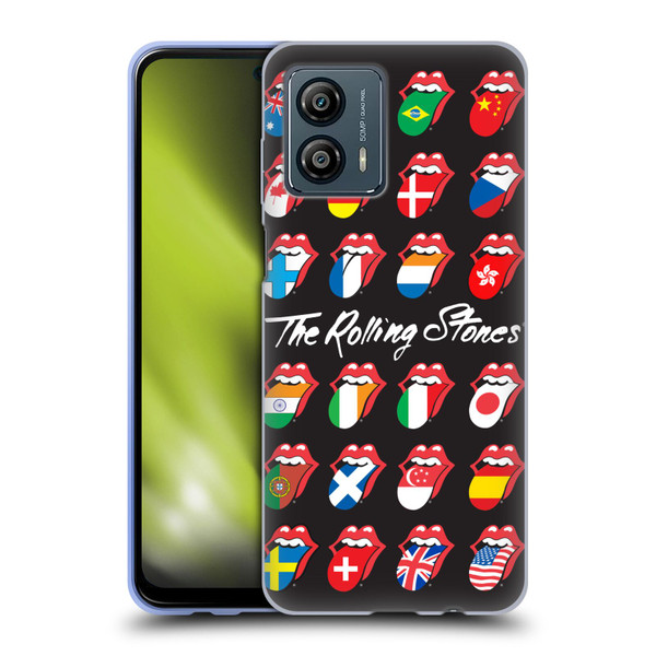 The Rolling Stones Licks Collection Flag Poster Soft Gel Case for Motorola Moto G53 5G