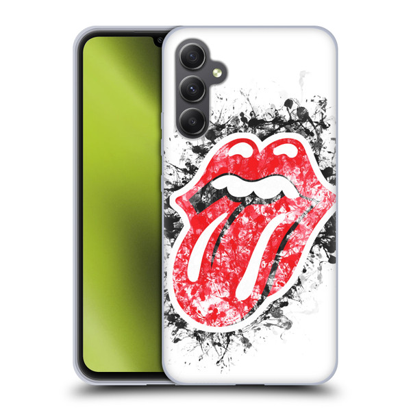 The Rolling Stones Licks Collection Distressed Look Tongue Soft Gel Case for Samsung Galaxy A34 5G