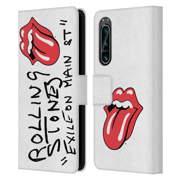 The Rolling Stones Albums Exile On Main St. Leather Book Wallet Case Cover For Sony Xperia 5 IV