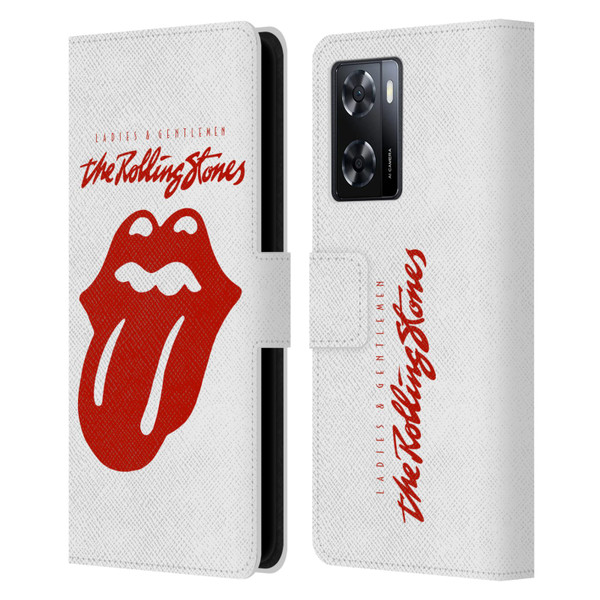 The Rolling Stones Graphics Ladies and Gentlemen Movie Leather Book Wallet Case Cover For OPPO A57s
