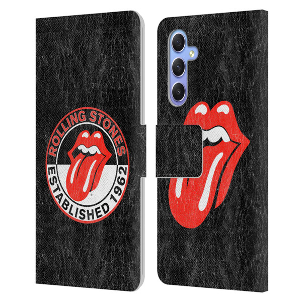 The Rolling Stones Graphics Established 1962 Leather Book Wallet Case Cover For Samsung Galaxy A34 5G