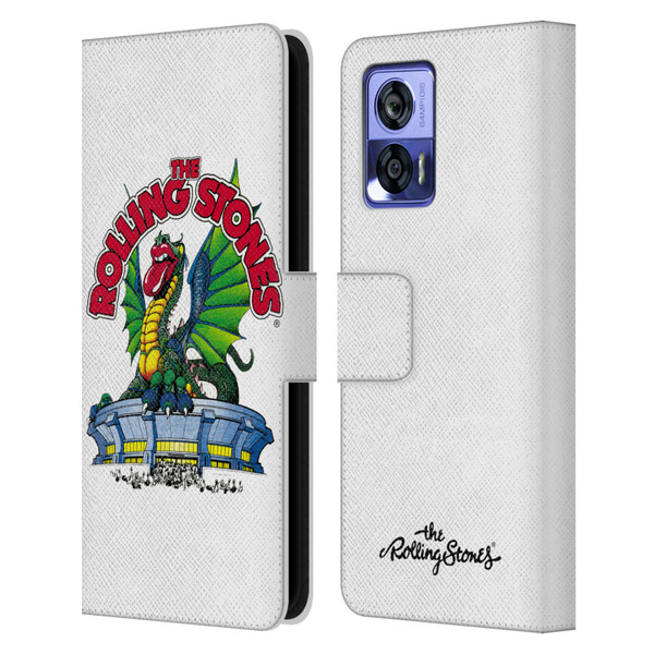 The Rolling Stones Key Art Dragon Leather Book Wallet Case Cover For Motorola Edge 30 Neo 5G