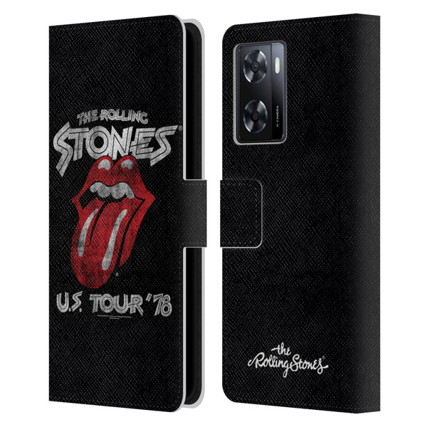 The Rolling Stones Key Art Us Tour 78 Leather Book Wallet Case Cover For OPPO A57s