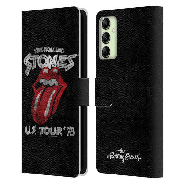 The Rolling Stones Key Art Us Tour 78 Leather Book Wallet Case Cover For Samsung Galaxy A14 5G
