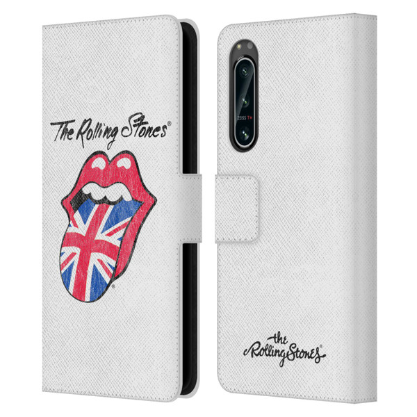 The Rolling Stones Key Art Uk Tongue Leather Book Wallet Case Cover For Sony Xperia 5 IV