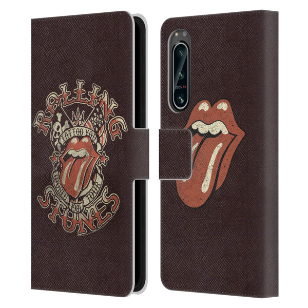 The Rolling Stones Tours Tattoo You 1981 Leather Book Wallet Case Cover For Sony Xperia 5 IV
