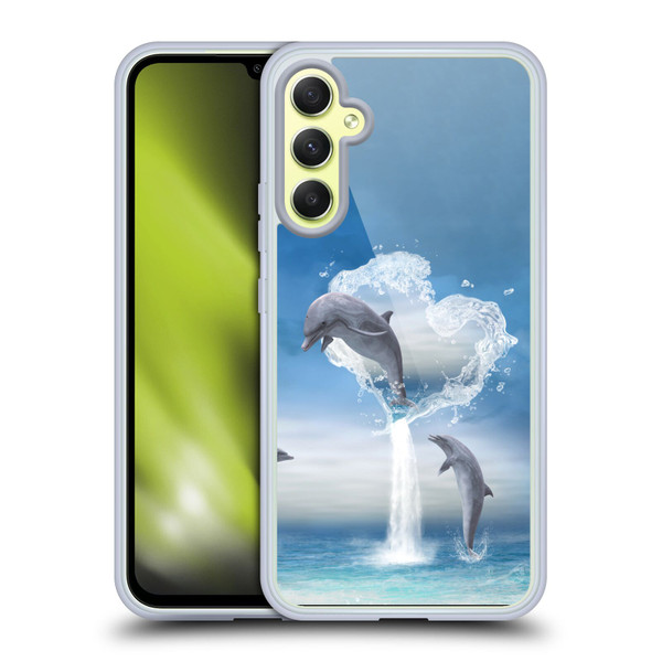 Simone Gatterwe Dolphins Lovers Soft Gel Case for Samsung Galaxy A34 5G